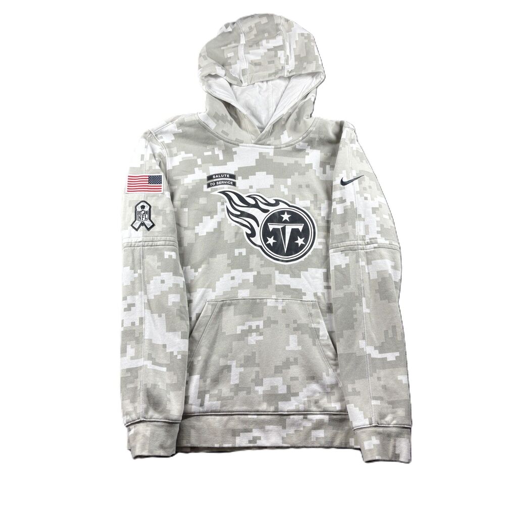 Nike Youth Tennessee Titans 2024 Salute to Service Hoodie Arctic Camo XL P104